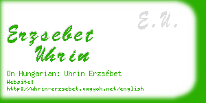 erzsebet uhrin business card